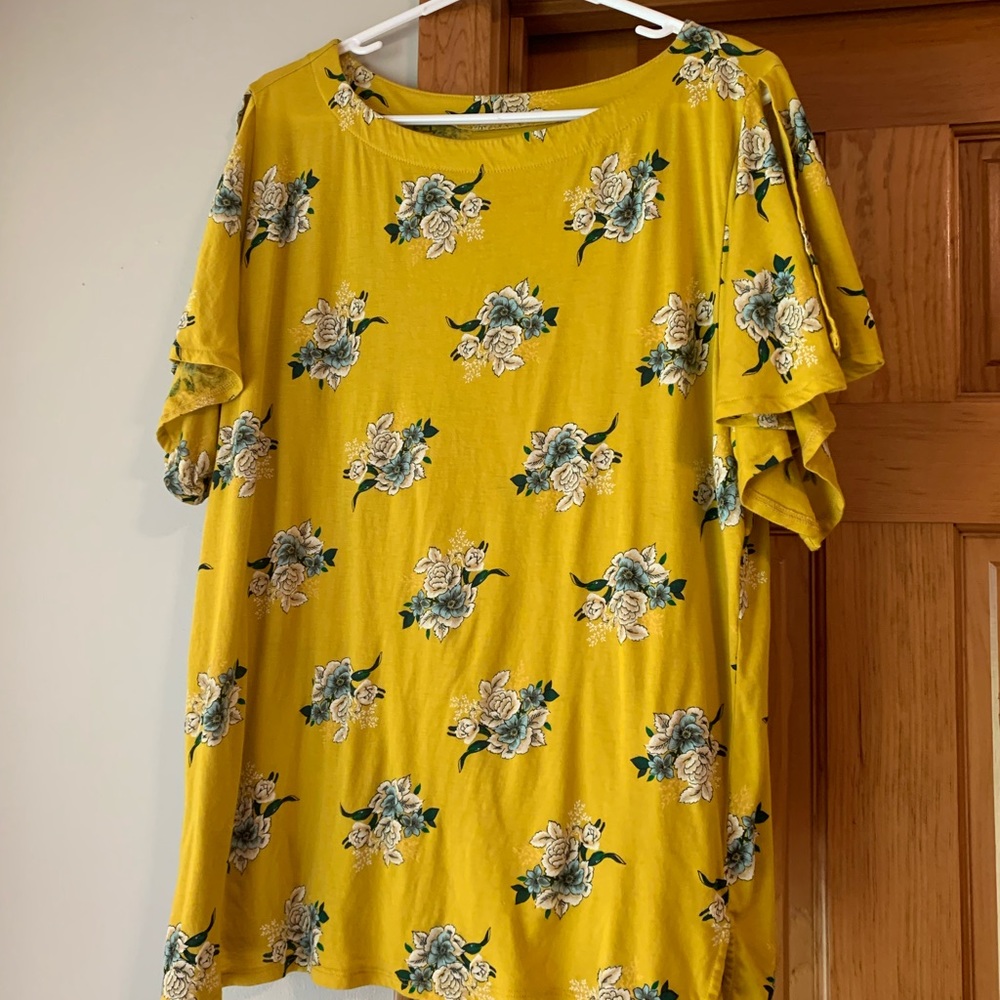 Loft yellow floral summer top